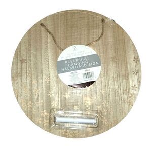 Double Sided Hanging Chalkboard Sign 11.5" DiameterX0.375" Thick‎